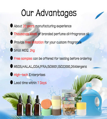 High Concentrated Perfume Oil Room Fragrance for Detergent Making Designer Perfume Essential Oil Detergent Fragrance for Clothes